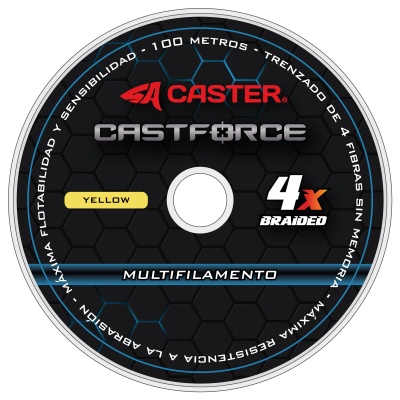 Multifilamento Caster Castforce 4x 0.35mm 20,5kg 45lb Pack 6 Unidades 100m