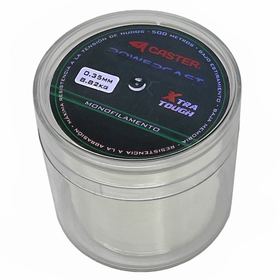 Monofilamento Caster Powercast Nylon 0.35mm 8,82kg 19,4lb Bobina 500m - Transparente
